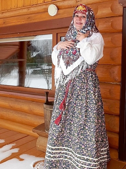 Костюм в народном стиле из бязи