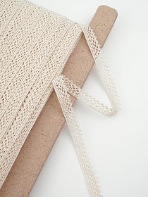 Кружево цв.суровый, ш.10мм, хлопок-100%, рис.129/3