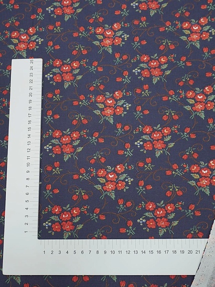 Перкаль "Ярослава" цв.сине-фиолетовый, ш.1.5м, хлопок-100%, 125гр/м.кв