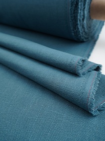 Конопля с хлопком-диагональ цв.Лазурно-серый винтаж, СОРТ2, ш.1.4м, конопля-80%, хлопок-20%, 230гр/м.кв