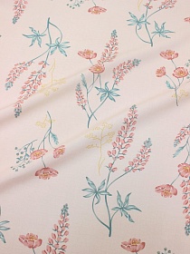 Штапель "Луговой дуэт" цв.нежно-розовый жемчуг, ш.1.45м, вискоза-100%, 100гр/м.кв