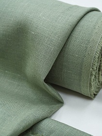 Лен костюмный с умягчением цв.Т.морозно-зеленый, ш.1.5м, лен-100%, 190гр/м.кв