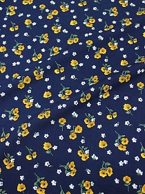 Штапель "Алетта" цв.темно-синий, ш.1.45м, вискоза-100%, 100гр/м.кв