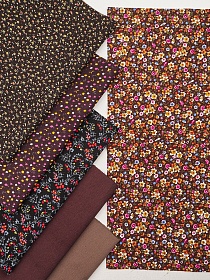 Набор тканей для рукоделия "Микровельвет: Бонита", 45*30 см, 6 шт