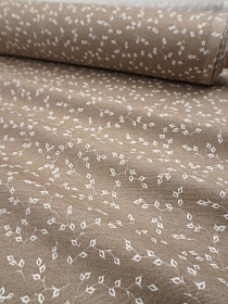 Ткань Дак/Duck "Лиственный переплет" цв.св.кофейный, СОРТ2, ш.1.8м, хл-65%, п/э-35%, 210гр/м.кв