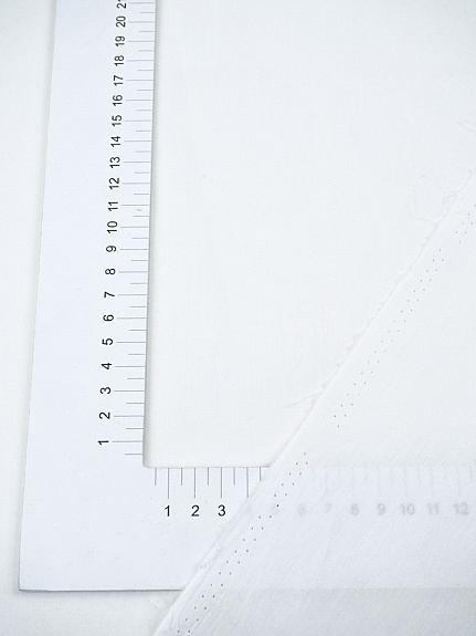 Мерный лоскут Импортный хлопок цв.Белый, ш.1.55м, хлопок-100%, 115гр/м.кв