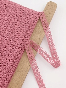 Кружево цв.дымчатая роза, ш.12мм, хлопок-90%, п/э-10%, рис.071/12