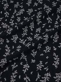 Теплый хлопок "Луана" цв.черный/серый, ш.1.5м, хлопок-100%, 160гр/м.кв