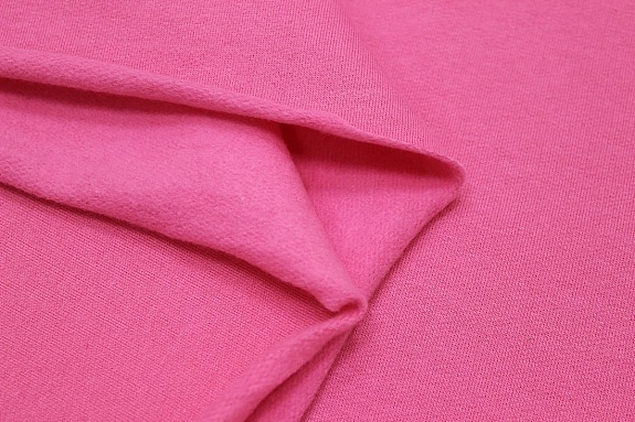 Футер 2-х нит. начес цв.Насыщенный розовый, 2.14 м(1,07 м*2), Карде/Ое, хл-70%,п/э-30%,180гр/м.кв