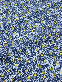 Импорт. хлопок "Агапия" цв.синий, ш.1.45м, хлопок-100%, 100гр/м.кв