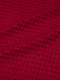 Вафельное премиум-полотно "Бохо" цв.рубиново-бордовый, ш.1.72м, хлопок-100%, 240гр/м.кв