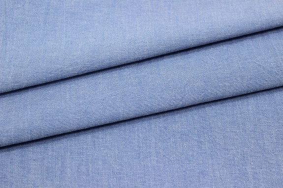 Вареный (стираный) хлопок цв.Голубой джинс меланж, ш.2.5м, хлопок-100%, 125гр/м.кв