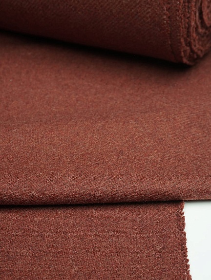 Шерсть пальтово-костюмная Твид цв.Темная терракота, ш.1.5м, шерсть-50%, п/э-50%, 380гр/м.кв