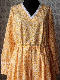 Платье из импортного хлопка "Весенний цвет" 