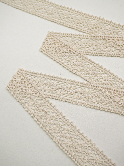 Кружево цв.суровый, ш.27мм, хлопок-100%, рис.101/3