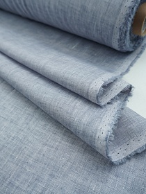 Лен сорочечный с умягчением цв.Серо-фиолетовый меланж, ш.1.5м, лен-100%, 115гр/м.кв