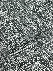 Ситец "Ромбы-геометрия" цв.черный/белый, ГОСТ, ш.0.8м, хлопок-100%, 85гр/м.кв