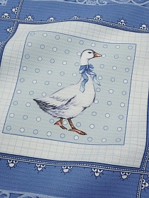 Вафельное полотно "Белый гусь", ш.1.5м, хлопок-100%, 165гр/м.кв, раппорт 63см