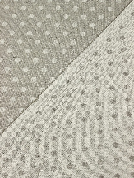 Полулен жаккард "Горох" цв.суровый, ВИД2, ш.1.65м, лен-83%, хлопок-17%, 310гр/м.кв