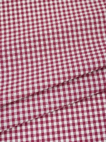 Пестрядь "Клетка (4*4 мм)" цв.малиновый, ш.1.45м, хлопок-100%, 130гр/м.кв