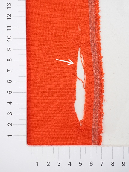 Крапива Рами (Ramie) с хлопком цв.Оранжево-красный, СОРТ2, ш.1.35м, крапива-50%, хлопок-50%, 250гр/м.кв