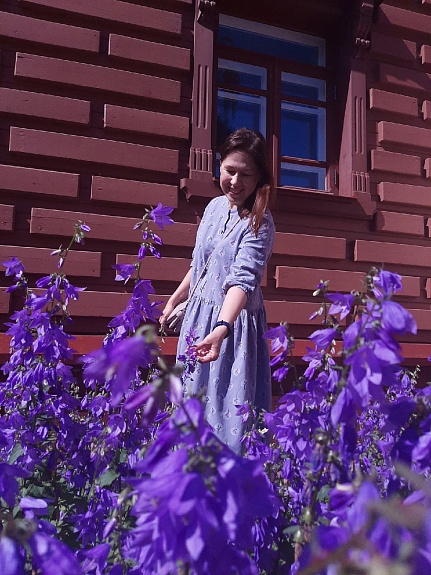 Платье из теплого хлопка "Снежные деревья"