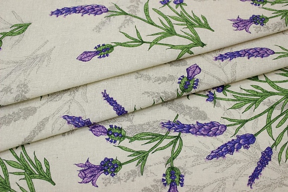 Полулен "Душа Прованса" (на суровом), ш.2.2м, лен-30%, хлопок-70%, 150гр/м.кв