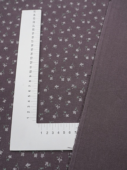 Теплый хлопок "Цветочки - мотылечки" цв.инжир, ш.1.5м, хлопок-100%, 150гр/м.кв