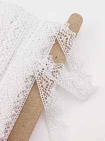 Кружево цв.белый, ш.32мм, хлопок-90%, п/э-10%, рис.031/1