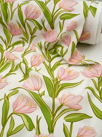 Штапель Премиум "Майский расцвет", ш.1.45м, вискоза-100%, 110гр/м.кв