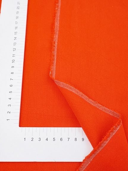 Крапива Рами (Ramie) с хлопком цв.Оранжево-красный, СОРТ2, ш.1.35м, крапива-50%, хлопок-50%, 250гр/м.кв
