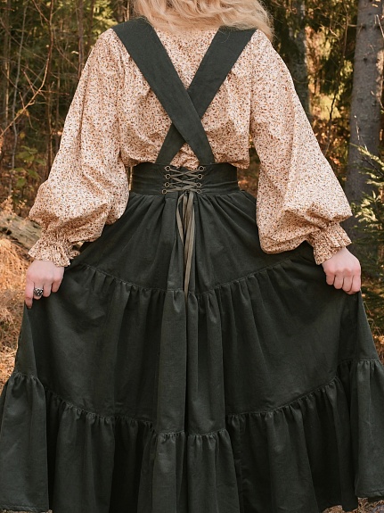 Блуза из импортного хлопка и сарафан из микровельвета