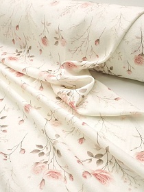 Лен с вискозой (Digital) "Утренняя роза" цв.шампань, СОРТ2, ш.1.35м, лен-70%, вискоза-30%, 175гр/м.кв