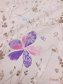 Ткань для столового белья с пропиткой "Цветик- семицветик", ш.1.45м, хлопок-100%, 167гр/м.кв