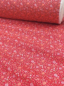 Импорт. хлопок (ситец) "Ульяна" цв.малиновый, ш.1.45м, хлопок-100%, 90гр/м.кв
