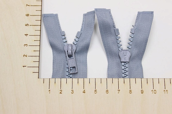 Молния тракторная №5 цв.серо-голубая дымка-2,   55см