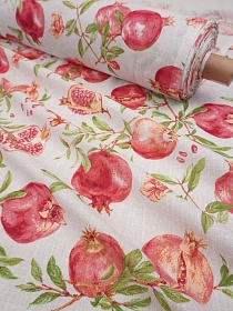 Рогожка "Сочный гранат" цв.серый, ш.1.5м, хлопок-100%, 150гр/м.кв