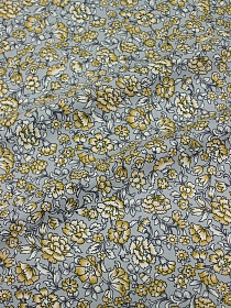 Импорт. хлопок "Диантус" цв.серо-синяя дымка, ш.1.5м, хлопок-100%, 100гр/м.кв