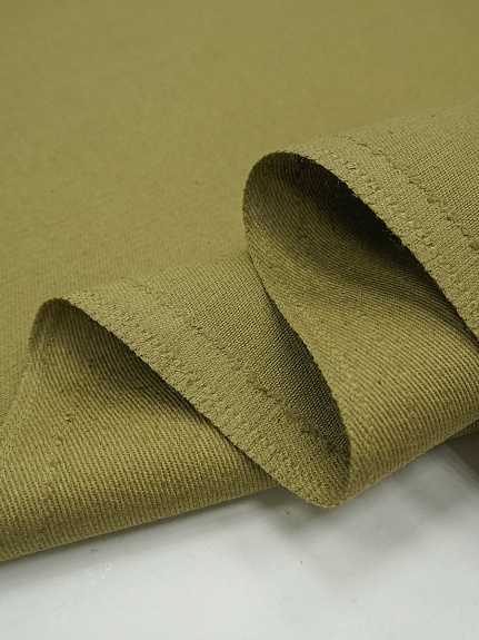 Саржа цв.Оливково-коричневый, ш.1.55м, хлопок-100%, 270гр/м.кв