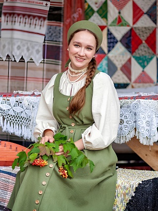 Сарафан из Крапивы Рами (Ramie) с хлопком в цвете зелено-оливковый хаки