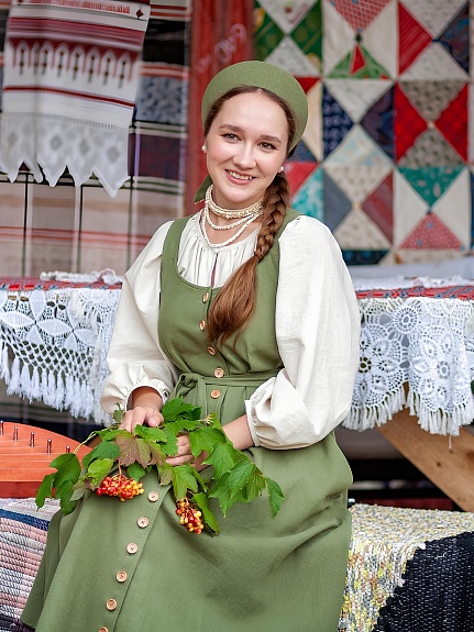 Сарафан из Крапивы Рами (Ramie) с хлопком в цвете зелено-оливковый хаки