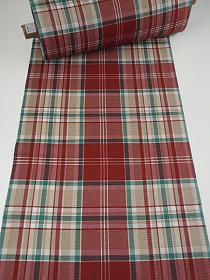 Вафельное полотно (холст) "Фокстрот" цв.бежевый/красный терракот, СОРТ2, ш.0.5м, хлопок-100%, 165гр/м.кв