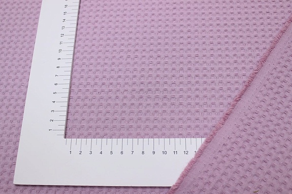 Вафельное премиум-полотно "Italy" цв.Сиренево-розовый флер, ш.1.5м,  хлопок-100%, 240гр/м.кв 