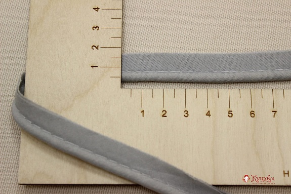 Кант отделочный цв.серый, ш.15мм/5мм, хлопок-100%