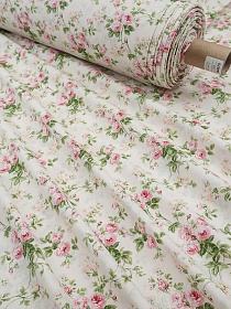 Перкаль "Нежные розочки", СОРТ2, ш.2.2м, хлопок-100%, 110гр/м.кв