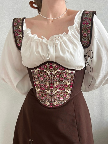 Корсет из хлопка "Сказочная лужайка"