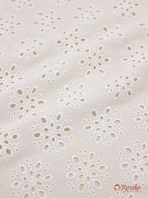 Шитье "Мерибель" цв.молочно-белый, ш.1.38м (выш.часть1,33м), батист, хлопок-100%, 80гр/м.кв