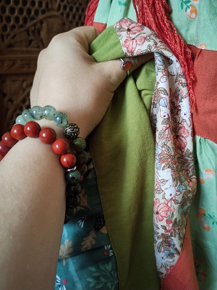 Ярусное платье из штапеля, сатина и плательного хлопка