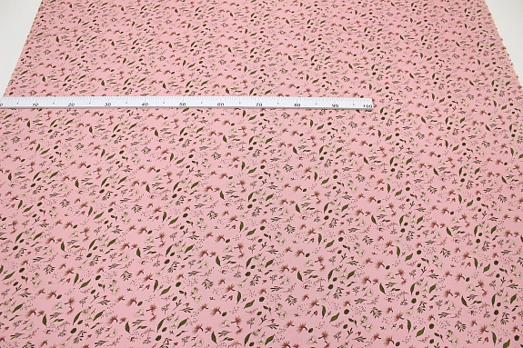 Штапель "Августина" цв.розовая дымка, ш.1.45м, вискоза-100%, 100гр/м.кв 