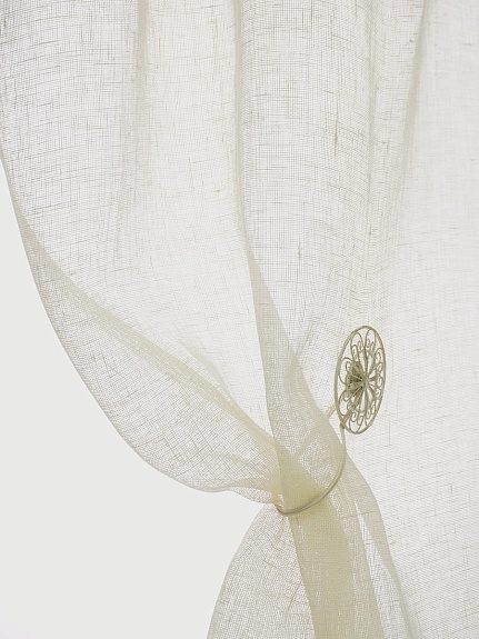 Лен декоративный Сетка цв.Шампань, ш.1.45м, лен-100%, 120гр/м.кв